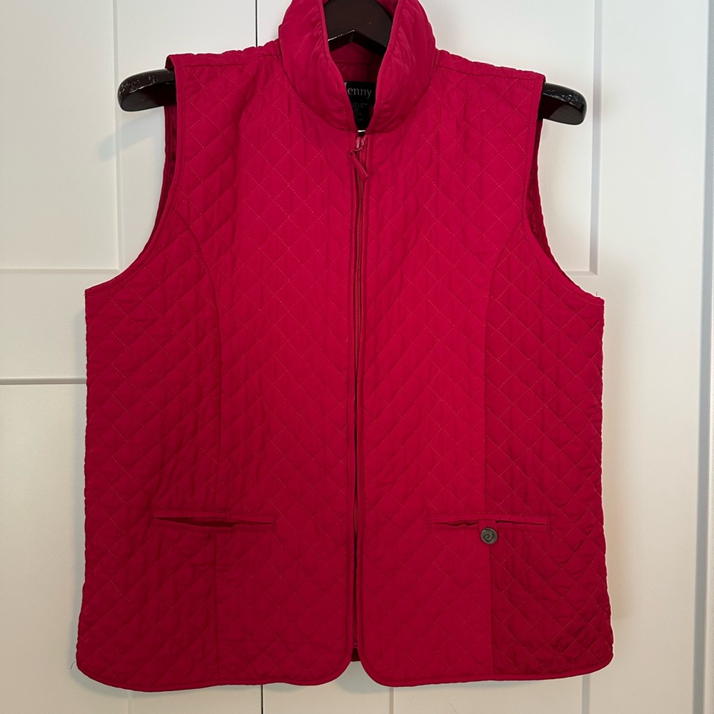Ladies Jenny Quilted Hot Pink Vest 2X